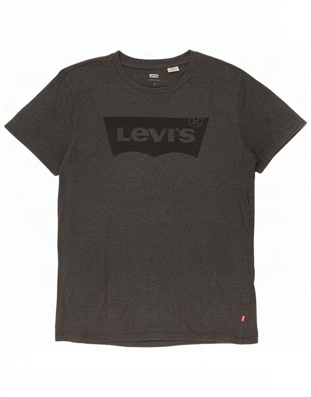 Levi's Mens Graphic T-Shirt Top Small Grey Flecked Cotton