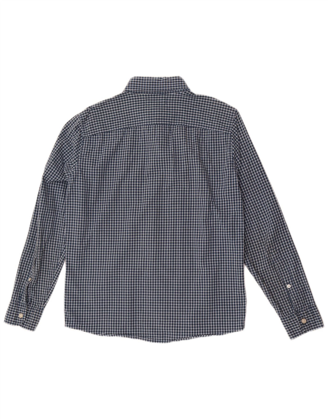 Hollister Mens Shirt Small Navy Blue Gingham Cotton