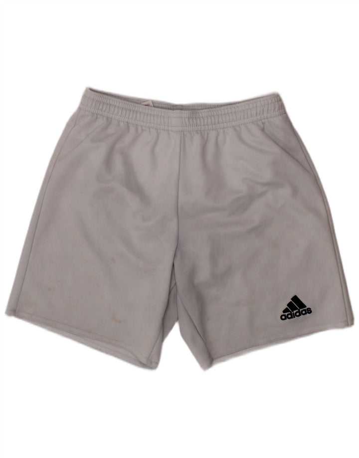ADIDAS Boys Climalite Sport Shorts 9-10 Years  White Polyester