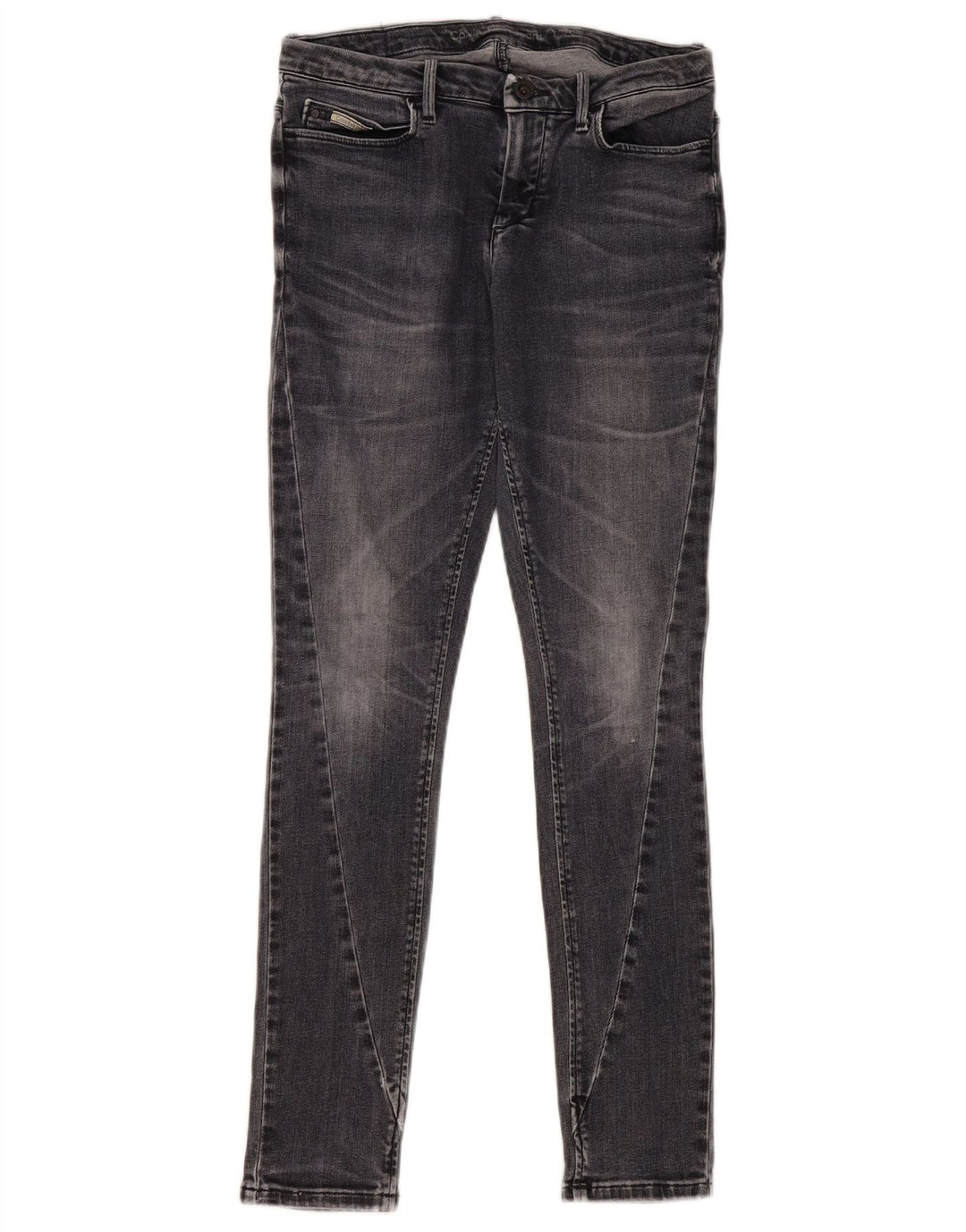 Calvin Klein Womens Slim Jeans W26 L29 Grey Cotton