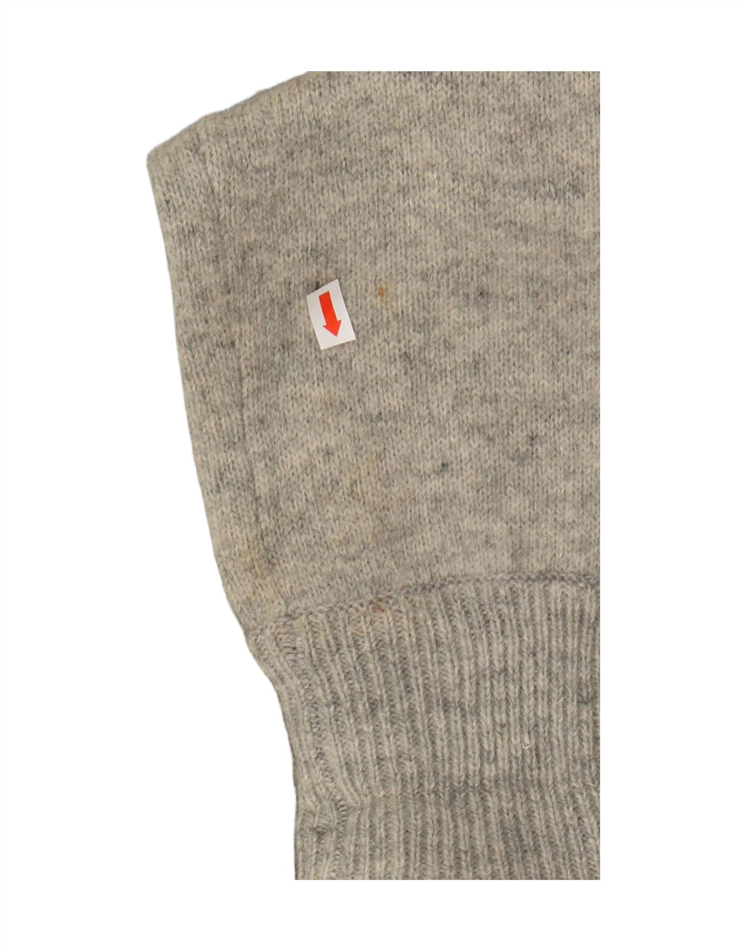 Woolrich Womens Graphic Full Zip Cardigan Sweater UK 10 Small Grey Wool