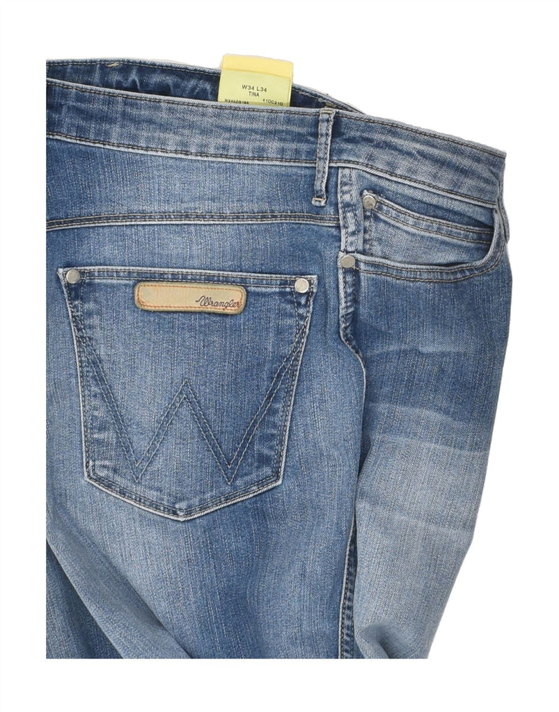 WRANGLER Womens TIna Straight Jeans W34 L34  Blue Cotton | Vintage Wrangler | Thrift | Second-Hand Wrangler | Used Clothing | Messina Hembry 