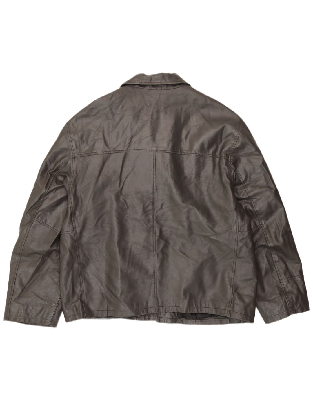 Conbipel Mens Leather Jacket IT 52 Large Grey Leather