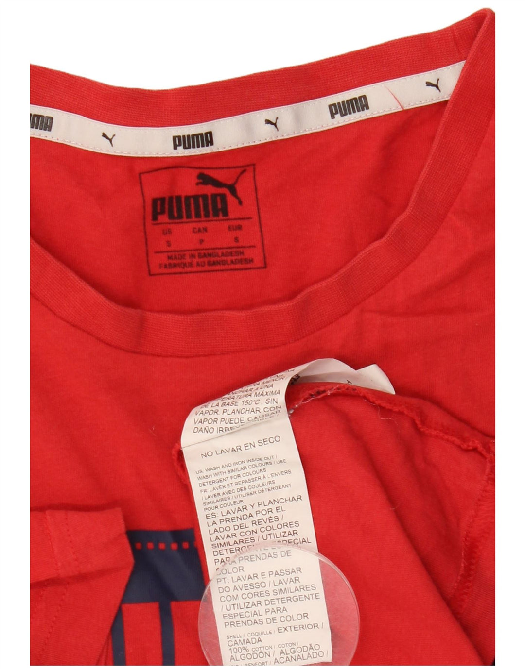 Puma Mens Graphic T-Shirt Top Small Red Cotton