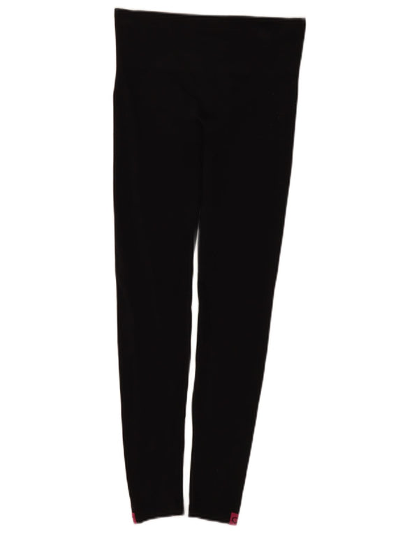 Calvin Klein Womens Graphic Leggings UK 8 Small Black Polyamide