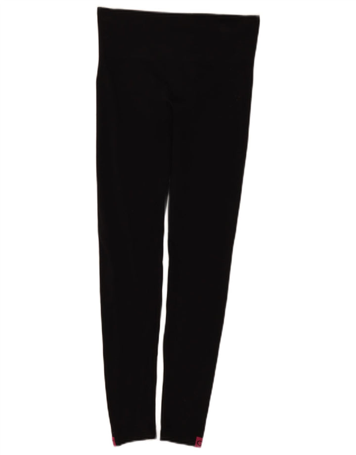 Calvin Klein Womens Graphic Leggings UK 8 Small Black Polyamide