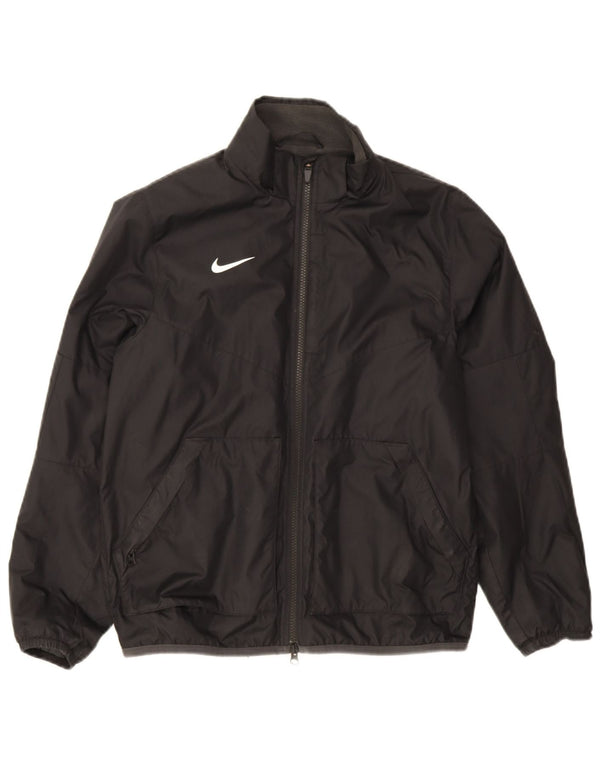 Nike Boys Windbreaker Jacket 12-13 Years Large Black Polyester