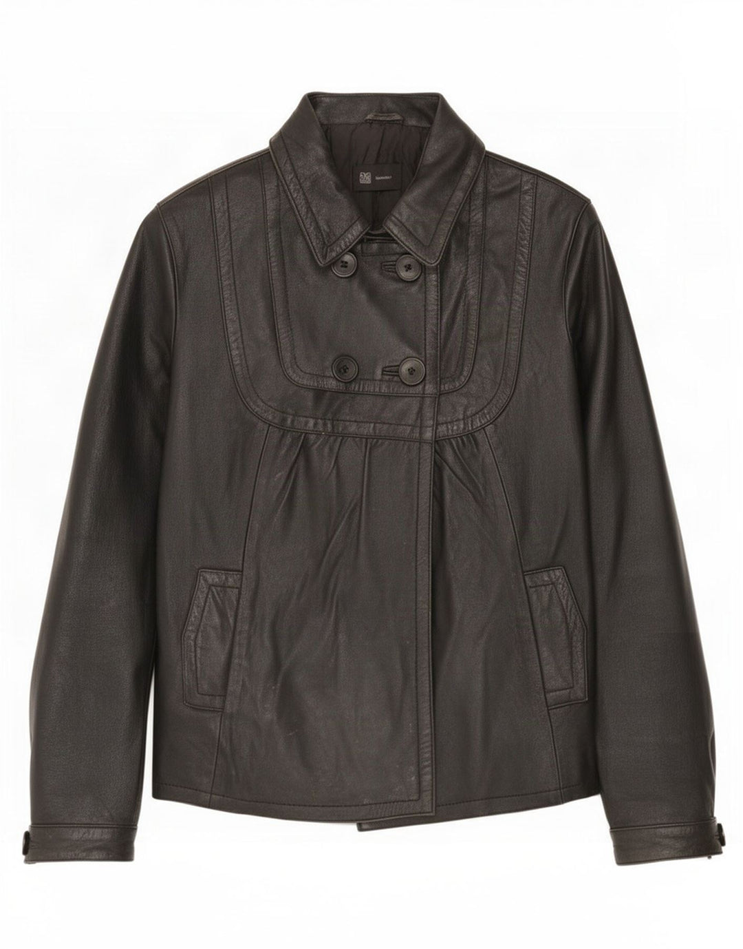 OVS Womens Leather Jacket IT 48 XL Black
