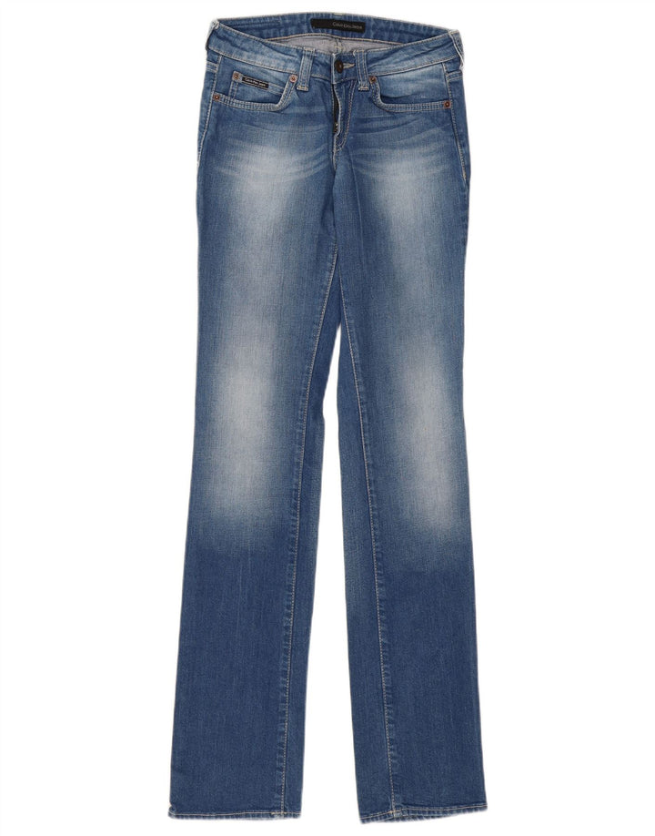 CALVIN KLEIN Womens Straight Jeans W25 L33 Blue