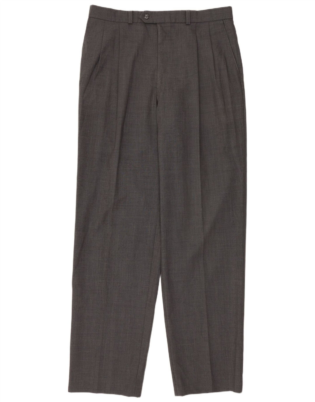 Marks & Spencer Mens Pegged Suit Trousers W34 L33 Grey Wool