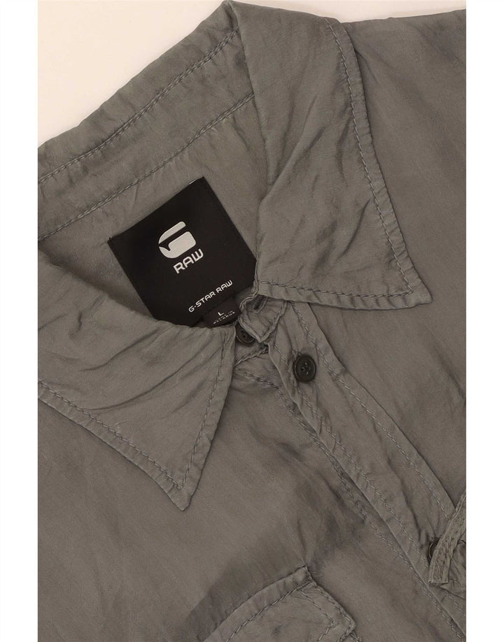 G-Star Mens Shirt Large Grey