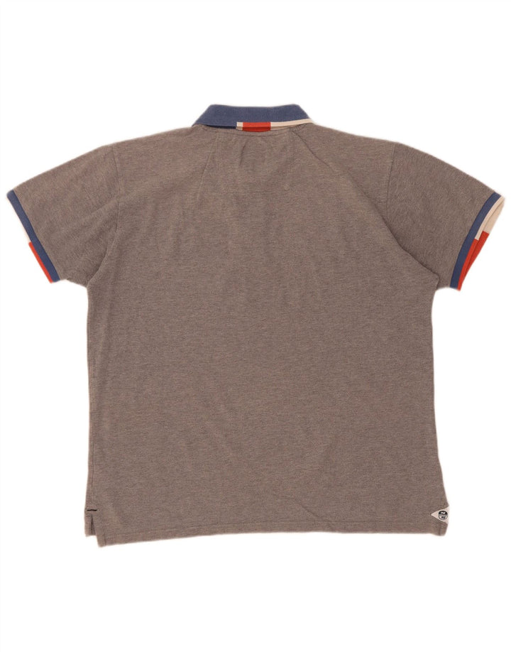 North Sails Mens Polo Shirt Large Grey Colourblock Cotton