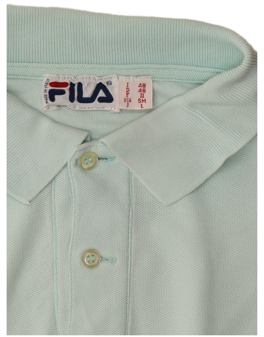 FILA Mens Polo Shirt IT 48 Medium Blue