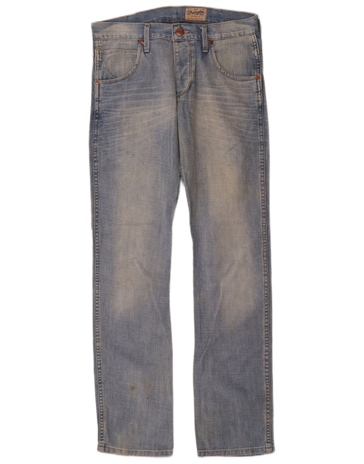 Wrangler Mens Spencer Straight Jeans W32 L34 Blue Cotton