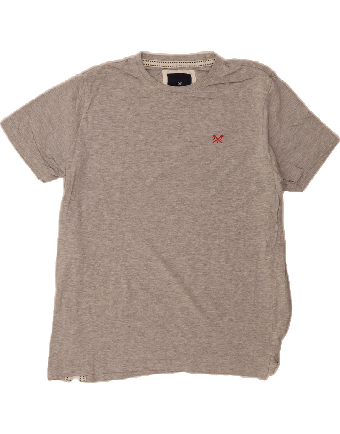 CREW CLOTHING Mens T-Shirt Top XL Grey Cotton Vintage Crew Clothing and Second-Hand Crew Clothing from Messina Hembry 