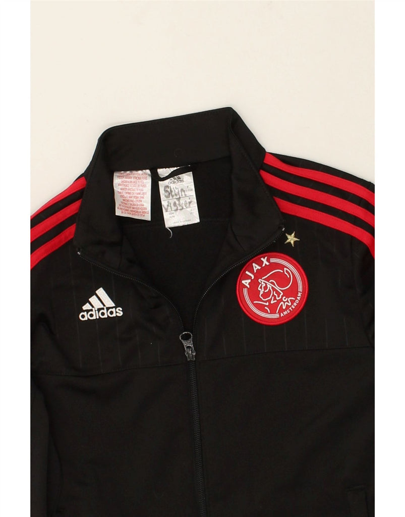 ADIDAS Boys Ajax Amsterdam Graphic Tracksuit Top Jacket 11-12 Years Black | Vintage Adidas | Thrift | Second-Hand Adidas | Used Clothing | Messina Hembry 