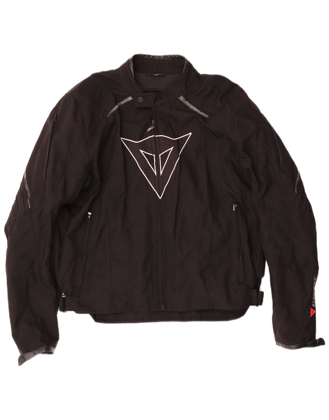 DAINESE Mens Graphic Racer Jacket EU 56 XL Black Nylon