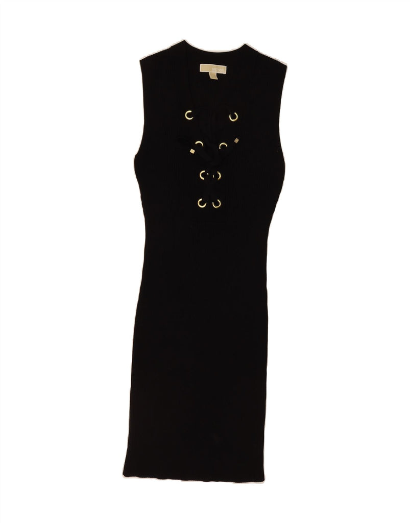 MICHAEL KORS Womens Knit Sleeveless Bodycon Dress UK 10 Small Black Vintage Michael Kors and Second-Hand Michael Kors from Messina Hembry 