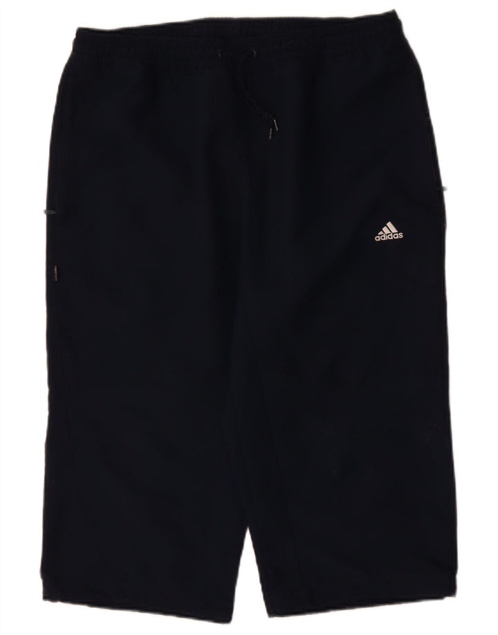 ADIDAS Mens Bermuda Sport Shorts Medium Navy Blue Polyester