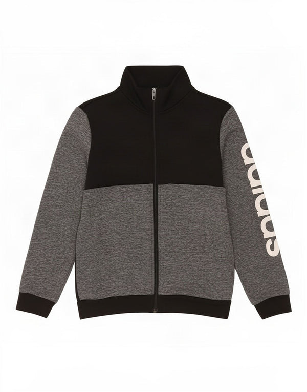 Adidas Boys Graphic Tracksuit Top Jacket 11-12 Years Black Colourblock