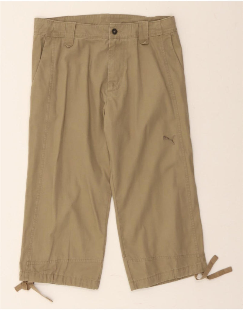 PUMA Womens Straight Capri Trousers Small W30 L20 Beige Cotton Vintage Puma and Second-Hand Puma from Messina Hembry 