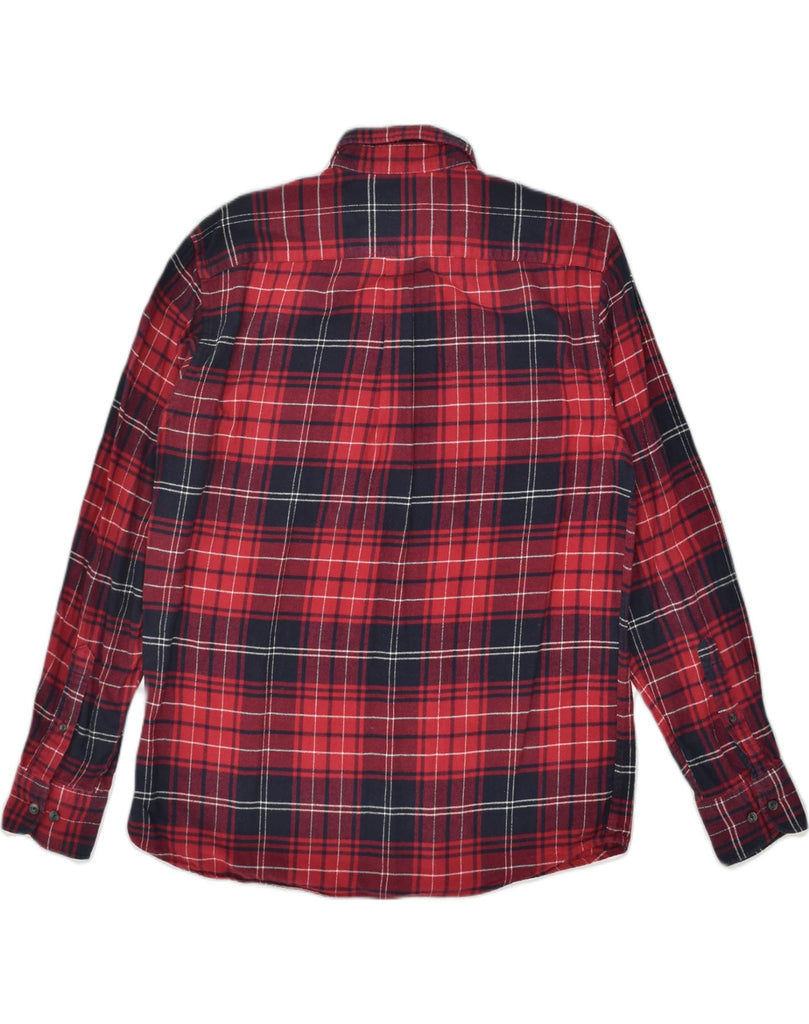 OVS Mens Flannel Shirt Medium Red Check Cotton | Vintage OVS | Thrift | Second-Hand OVS | Used Clothing | Messina Hembry 