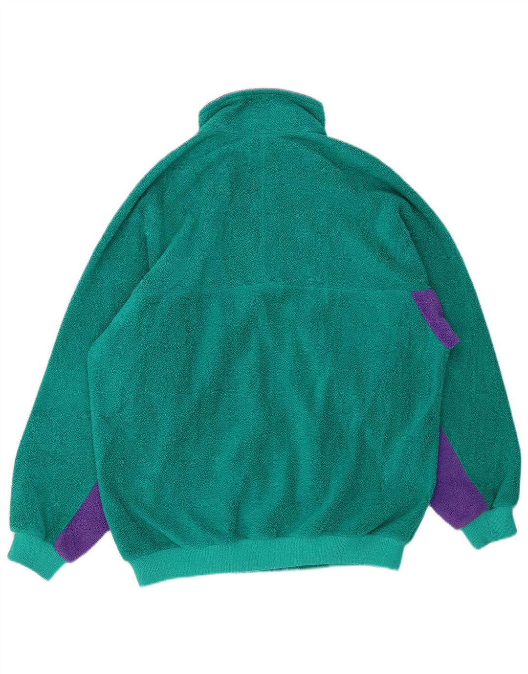 THINK PINK Womens Fleece Full Tracksuit IT 42 Medium  Green Colourblock