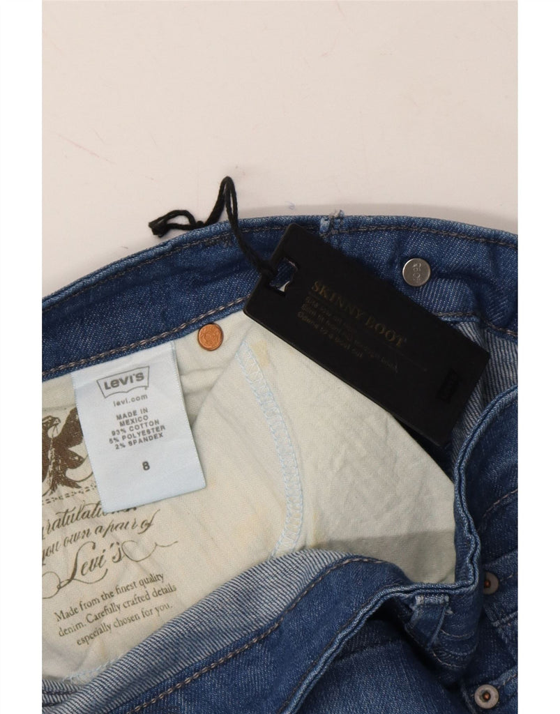 LEVI'S Womens Skinny Bootcut Jeans US 8 Medium W29 L34 Blue Cotton Vintage Levi's and Second-Hand Levi's from Messina Hembry 
