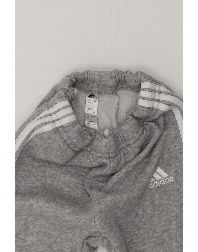 ADIDAS Girls Tracksuit Trousers Joggers 3-4 Years Grey Cotton | Vintage Adidas | Thrift | Second-Hand Adidas | Used Clothing | Messina Hembry 