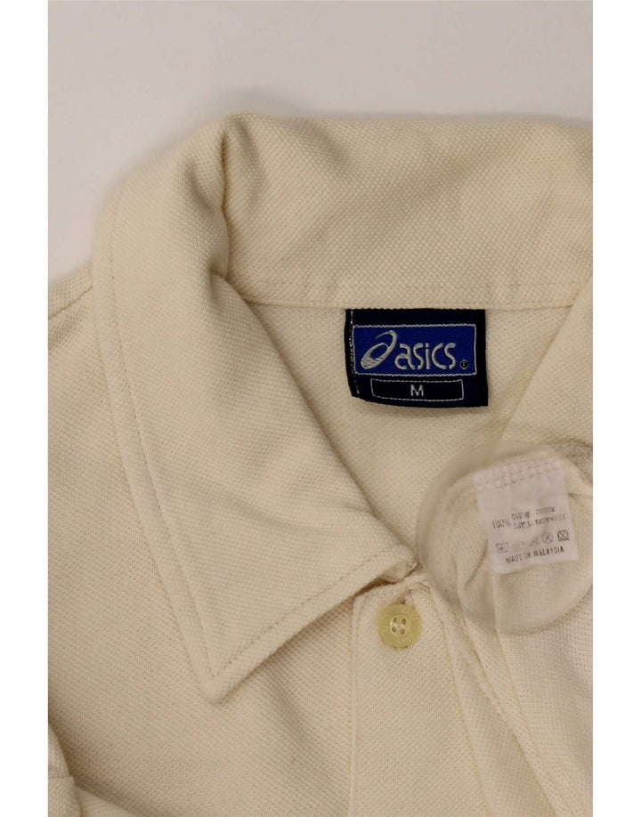 Asics Mens Short Sleeve Shirt Medium Yellow Cotton