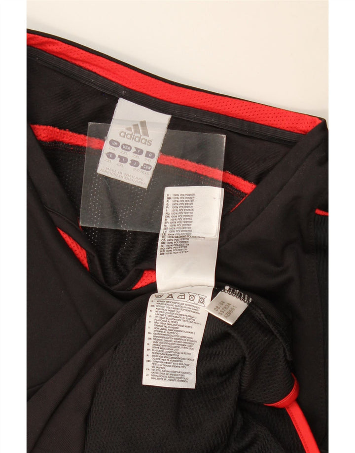 ADIDAS Mens Climacool T-Shirt Top 2XL Black Colourblock Polyester