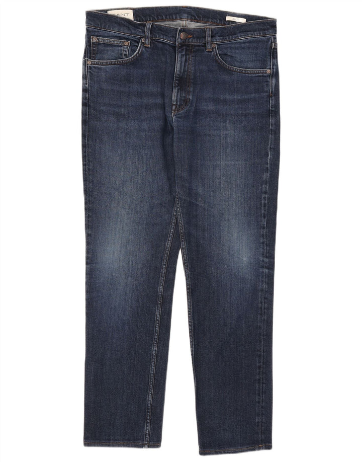 Gant Mens Slim Jeans W36 L30 Blue Cotton