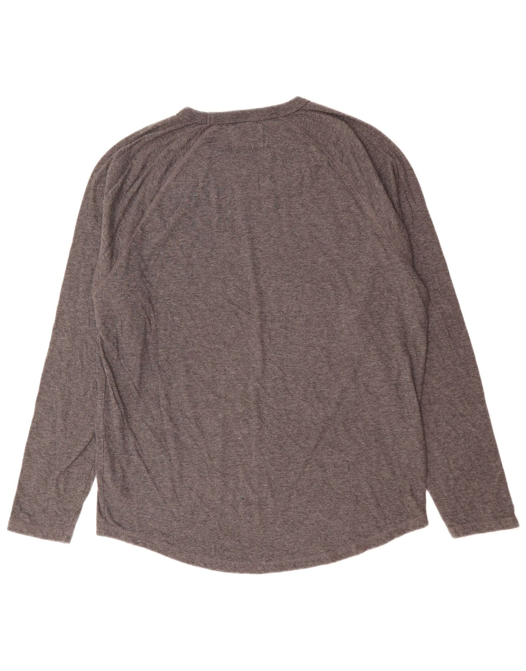 Abercrombie & Fitch Mens Top Long Sleeve 2XL Grey Cotton