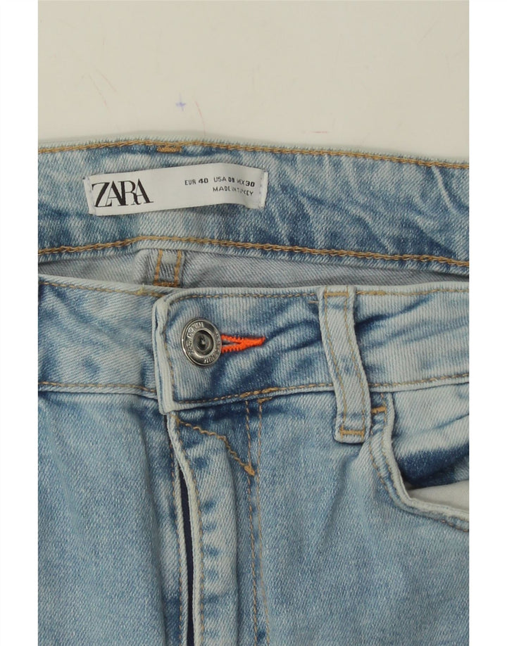 ZARA Womens High Waist Distressed Slim Jeans EU 40 Medium W30 L27 Blue Vintage Zara and Second-Hand Zara from Messina Hembry 