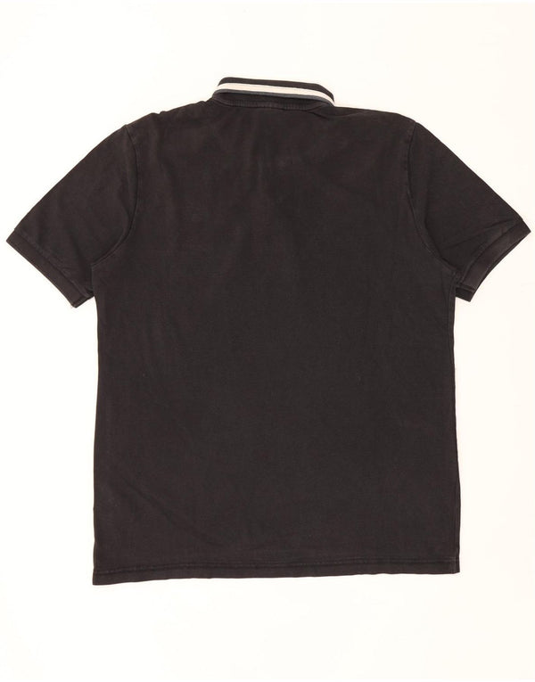 NAPAPIJRI Mens Geographic Polo Shirt XL Black Striped Cotton