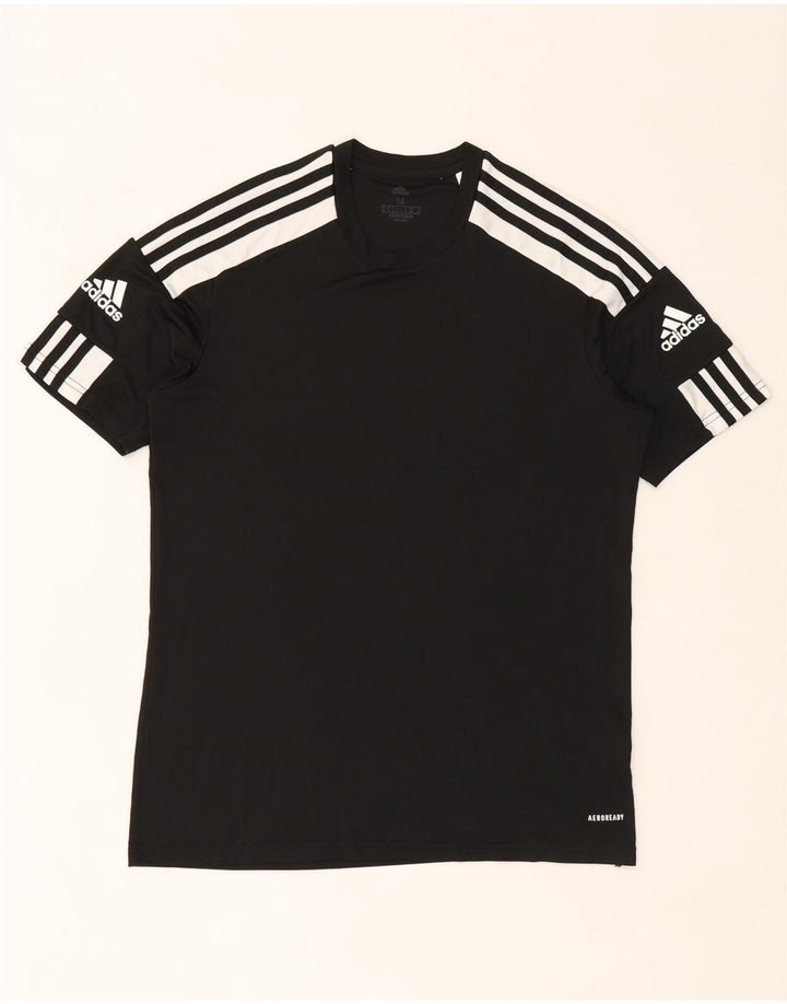 Adidas Mens Aeroready Graphic T-Shirt Top Medium Black Polyester