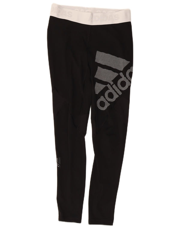 Adidas Womens Climacool Graphic Leggings UK 8/10 Small Black