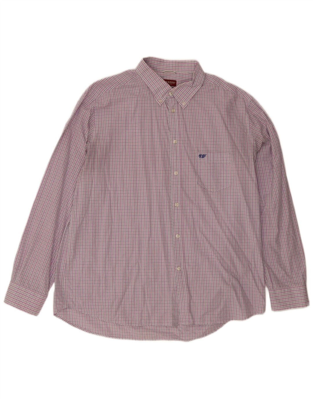Carrera Mens Regular Fit Shirt 3XL Purple Check Cotton