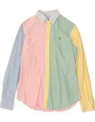 RALPH LAUREN Mens Custom Fit Shirt Medium Multicoloured Colourblock Cotton