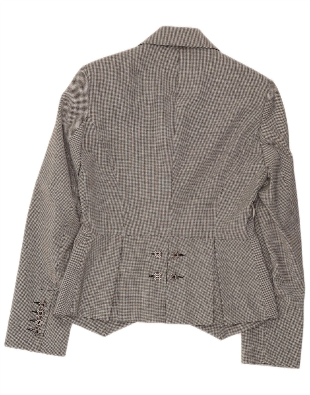 Germano Zama Womens 2 Button Blazer Jacket UK 12 Medium Grey Check