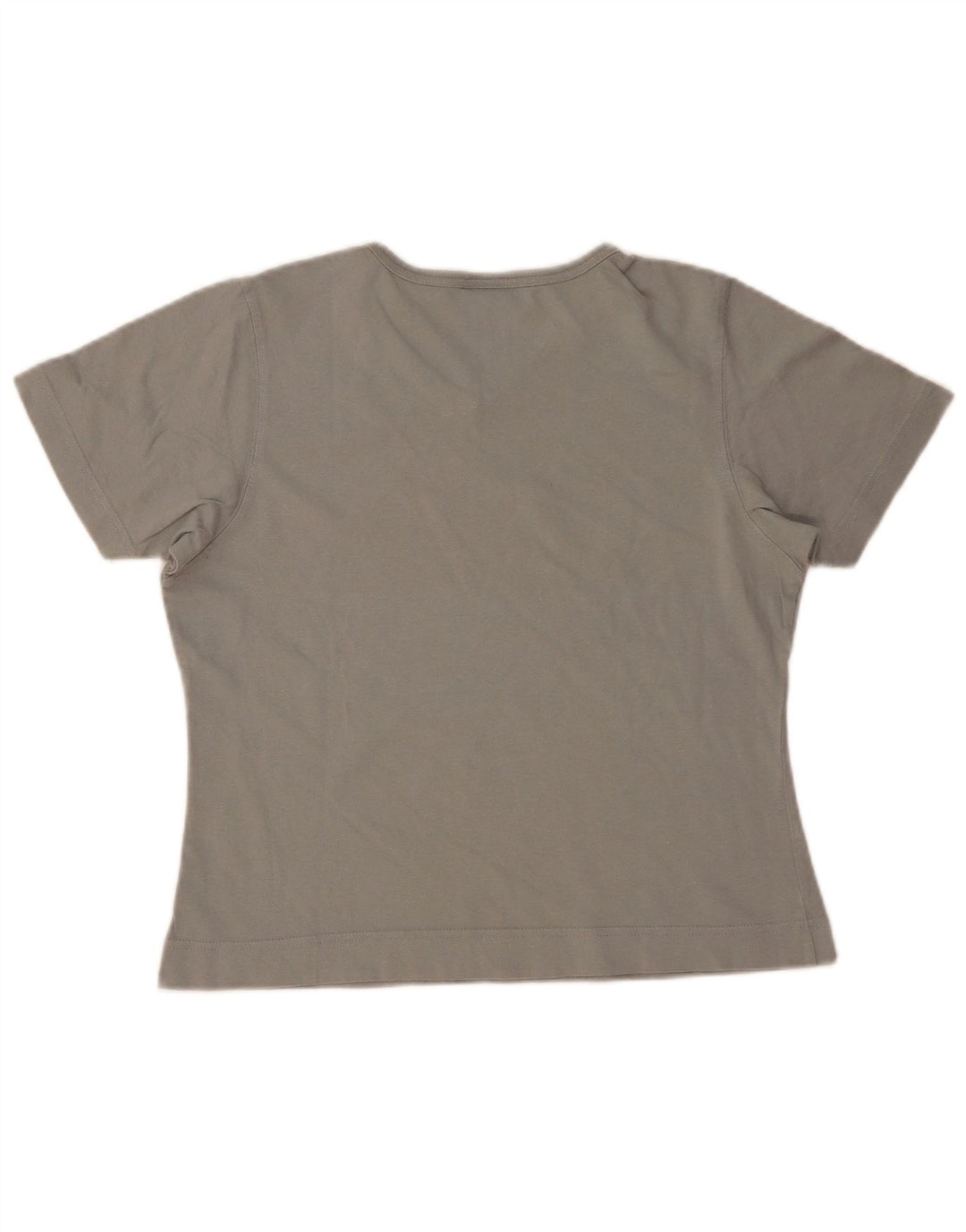 Adidas Womens T-Shirt Top UK 12 Medium Grey Cotton
