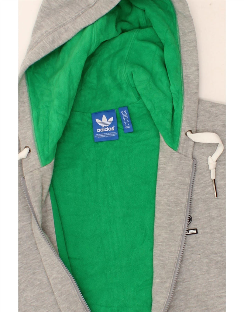 ADIDAS Mens Graphic Zip Hoodie Sweater Medium Grey Cotton | Vintage Adidas | Thrift | Second-Hand Adidas | Used Clothing | Messina Hembry 