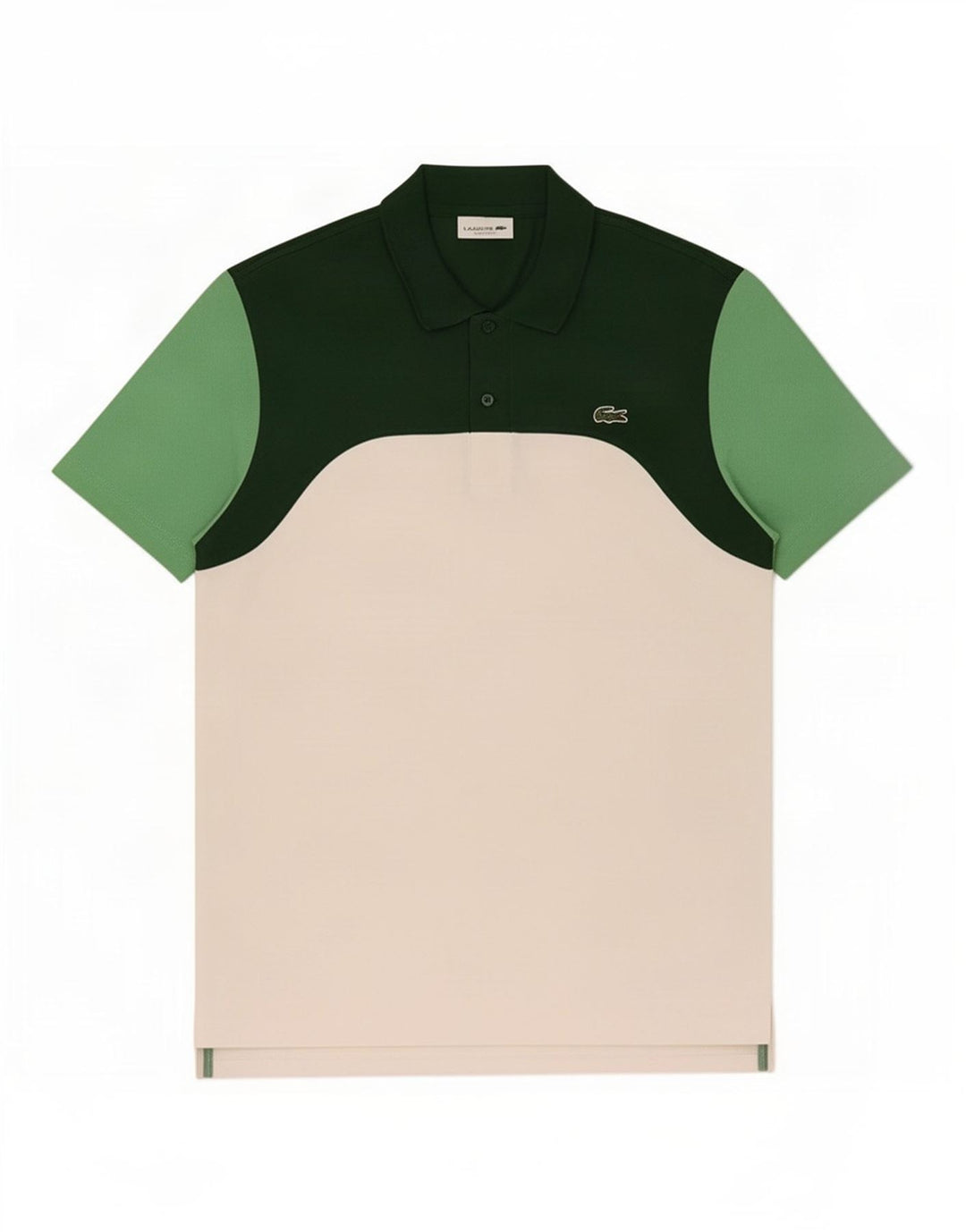 Lacoste Mens Regular Fit Polo Shirt Medium Green Colourblock