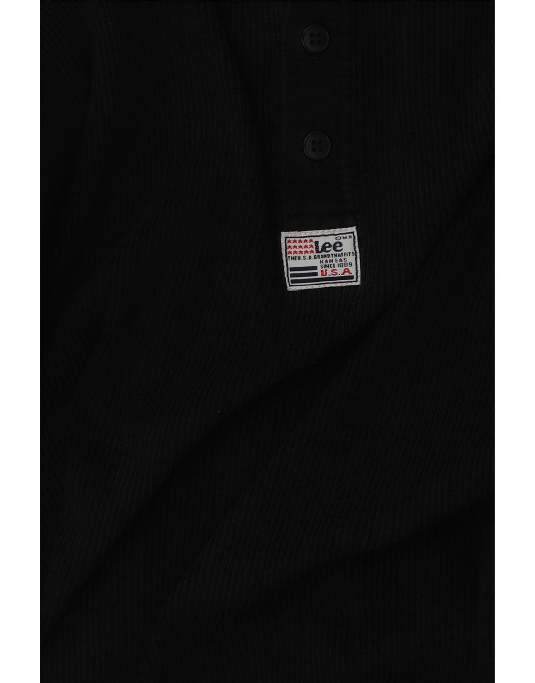 LEE Mens Top Long Sleeve Medium Black