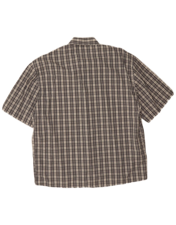 Armata Di Mare Mens Short Sleeve Shirt IT 50 Medium Grey Check