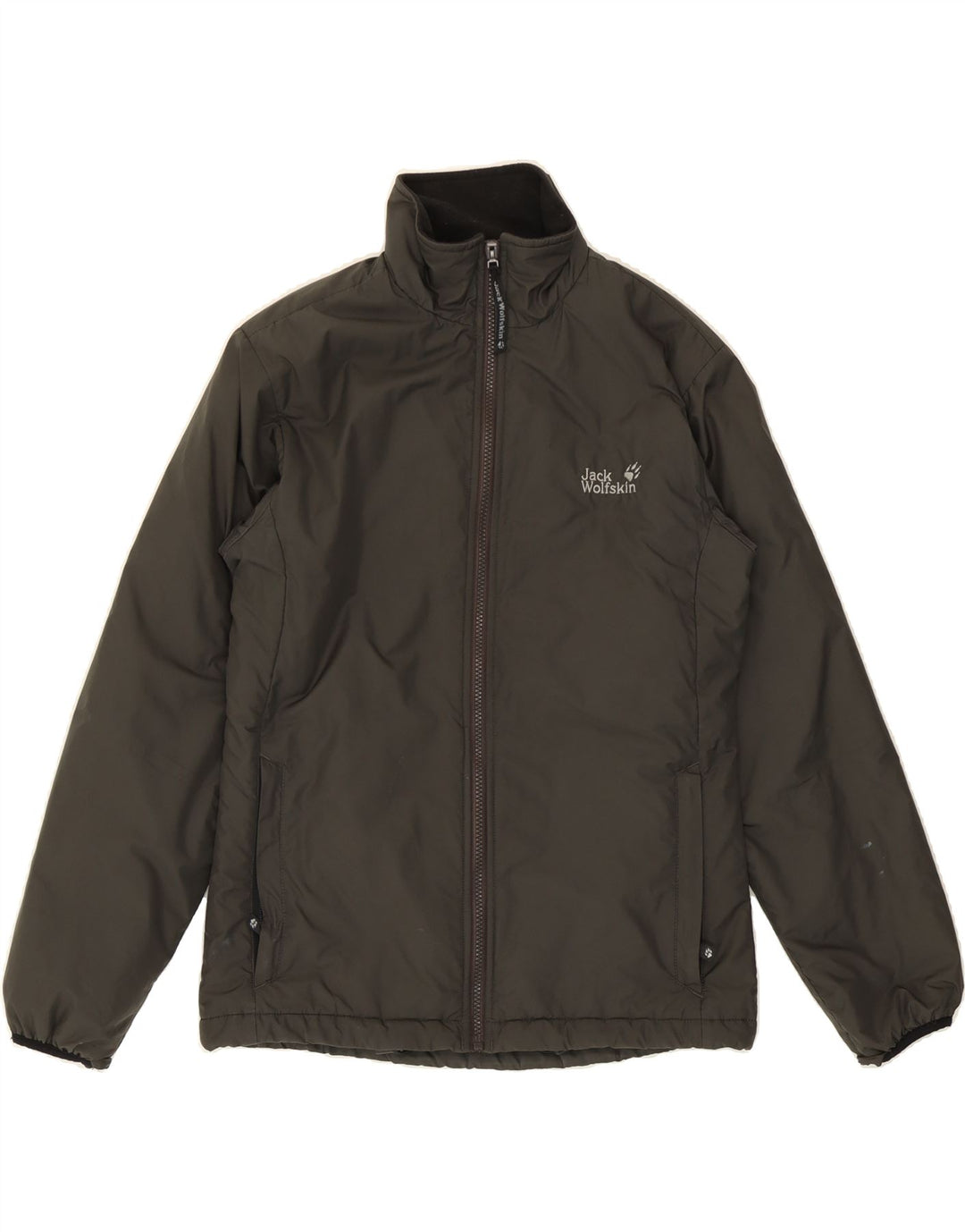 JACK WOLFSKIN Womens Oversized Windbreaker Jacket UK 8 Small Khaki Vintage Jack Wolfskin and Second-Hand Jack Wolfskin from Messina Hembry 