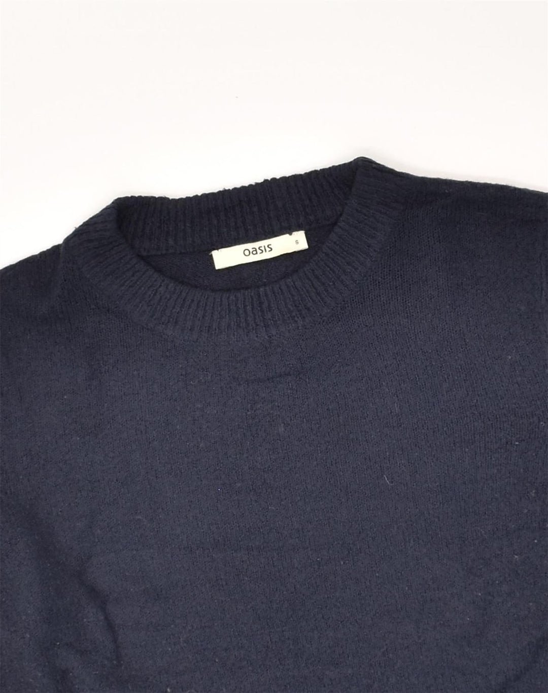 OASIS Womens Crew Neck Jumper Sweater UK 10 Small Navy Blue Polyamide | Vintage Oasis | Thrift | Second-Hand Oasis | Used Clothing | Messina Hembry 