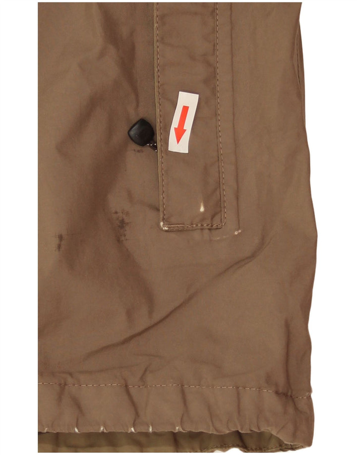 The North Face Mens Hooded Rain Jacket UK 40 Large Brown Polyester