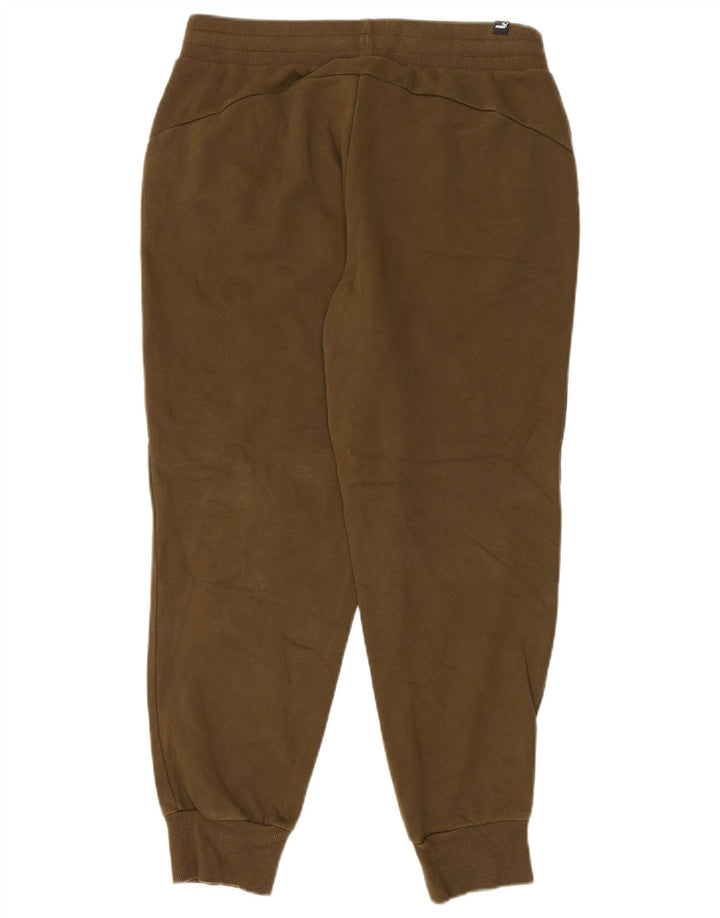 PUMA Mens Tracksuit Trousers Joggers Large Khaki Cotton