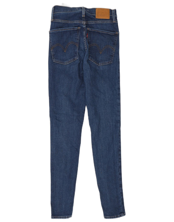 Levi's Womens Mile High Super Skinny Jeans W25 L28 Blue Cotton